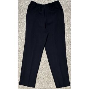 Vintage DonnKenny Pants Womens 14 Blue 1970's Polyester Pull On Elastic Waist